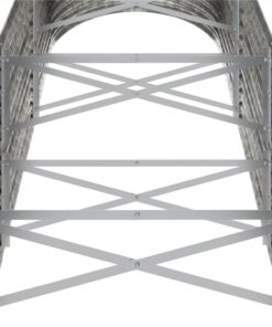 Garden Planter Powder-coated Steel 296x80x68 Cm Silver -Room Garden Planter Powder coated Steel 296x80x68 cm Silver 513860 4