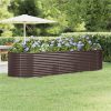 Garden Planter Powder-coated Steel 322x100x68 Cm Brown 2 Garden Planter Powder-coated Steel 322x100x68 Cm Brown -Room Garden Planter Powder coated Steel 322x100x68 cm Brown 515701 0