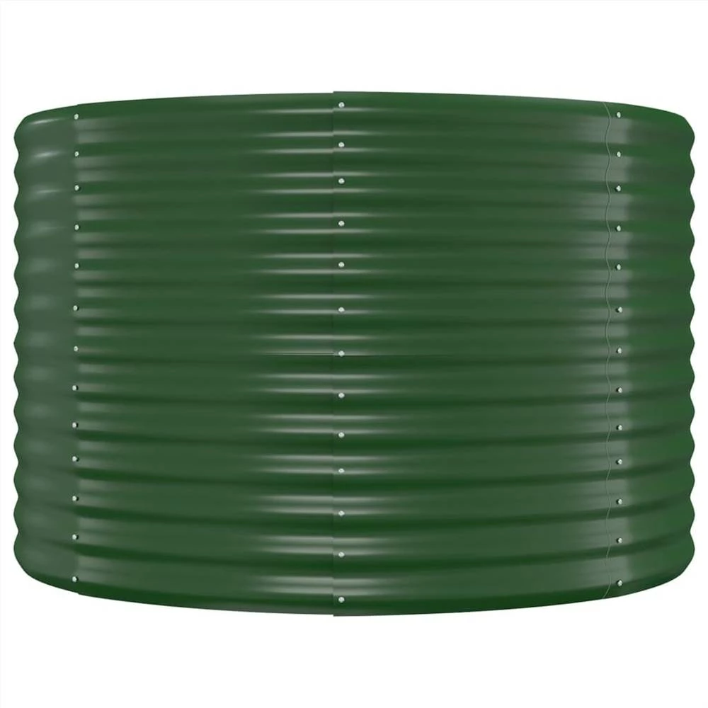 Garden Planter Powder-coated Steel 322x100x68 Cm Green - Image 4