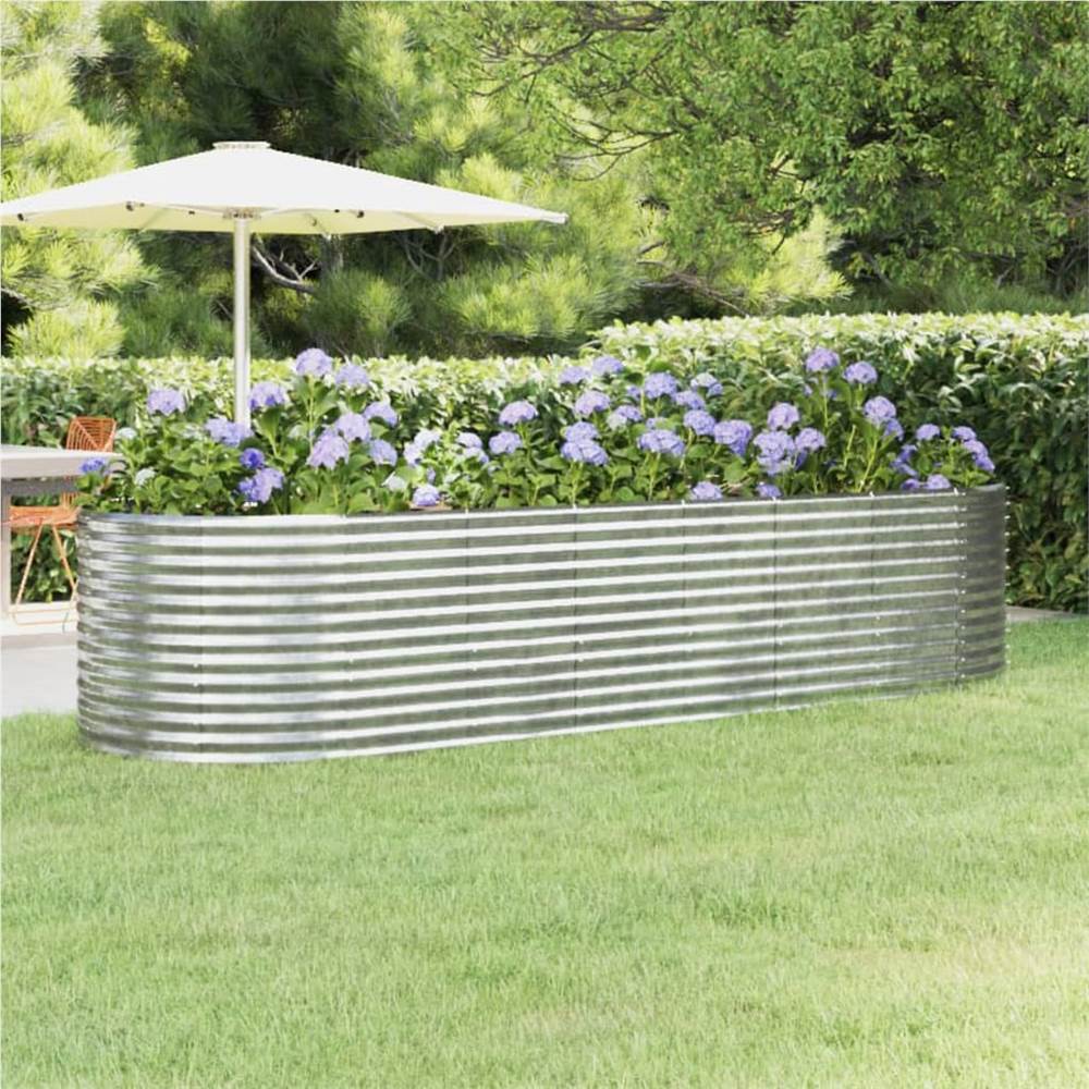 Garden Planter Powder-coated Steel 322x100x68 cm Silver Garden Planter Powder-coated Steel 322x100x68 Cm Silver -Room Garden Planter Powder coated Steel 322x100x68 cm Silver 515707 0