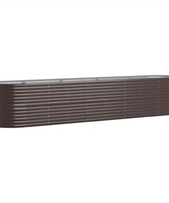 Garden Planter Powder-coated Steel 368x80x68 Cm Brown 3 Garden Planter Powder-coated Steel 368x80x68 Cm Brown -Room Garden Planter Powder coated Steel 368x80x68 cm Brown 513922 1