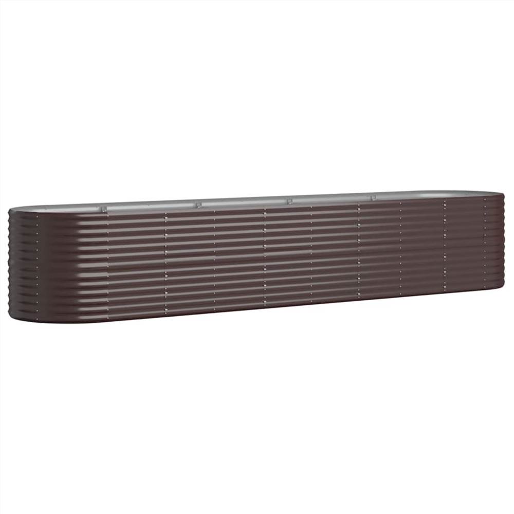 Garden Planter Powder-coated Steel 368x80x68 cm Brown Garden Planter Powder-coated Steel 368x80x68 Cm Brown -Room Garden Planter Powder coated Steel 368x80x68 cm Brown 513922 1