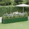 Garden Planter Powder-coated Steel 368x80x68 Cm Green -Room Garden Planter Powder coated Steel 368x80x68 cm Green 513855 0