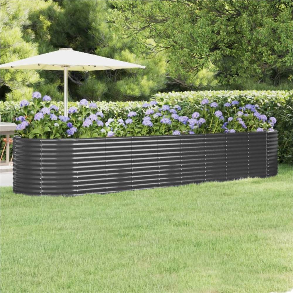 Garden Planter Powder-coated Steel 396x100x68 cm Anthracite Garden Planter Powder-coated Steel 396x100x68 Cm Anthracite -Room Garden Planter Powder coated Steel 396x100x68 cm Anthracite 515787 0