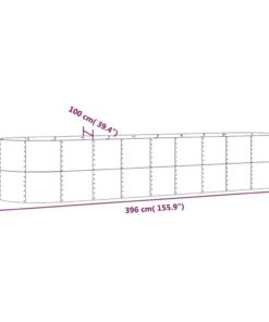 Garden Planter Powder-coated Steel 396x100x68 Cm Anthracite 7 Garden Planter Powder-coated Steel 396x100x68 Cm Anthracite -Room Garden Planter Powder coated Steel 396x100x68 cm Anthracite 515787 5
