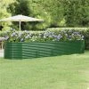 Garden Planter Powder-coated Steel 396x100x68 Cm Green