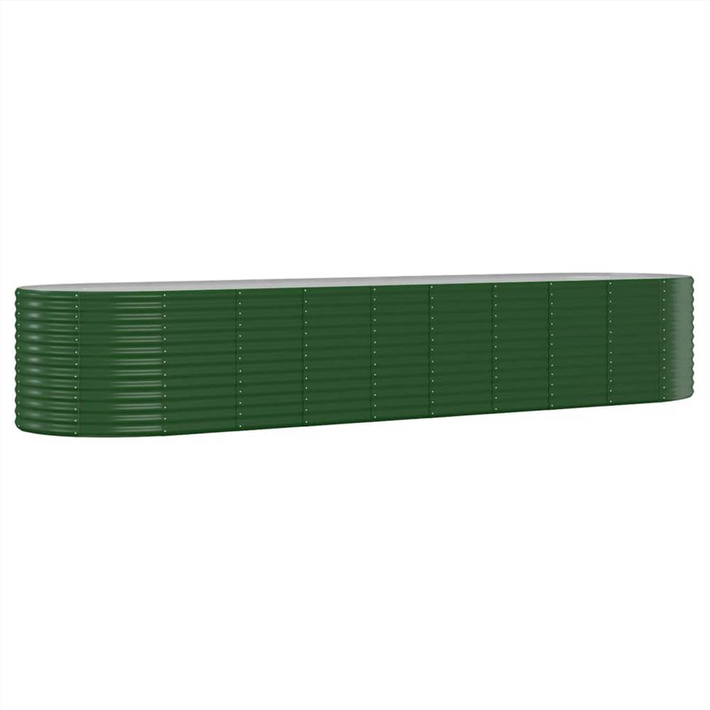 Garden Planter Powder-coated Steel 396x100x68 cm Green Garden Planter Powder-coated Steel 396x100x68 Cm Green -Room Garden Planter Powder coated Steel 396x100x68 cm Green 515703 1