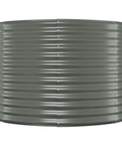 Garden Planter Powder-coated Steel 396x100x68 Cm Grey -Room Garden Planter Powder coated Steel 396x100x68 cm Grey 515711 3