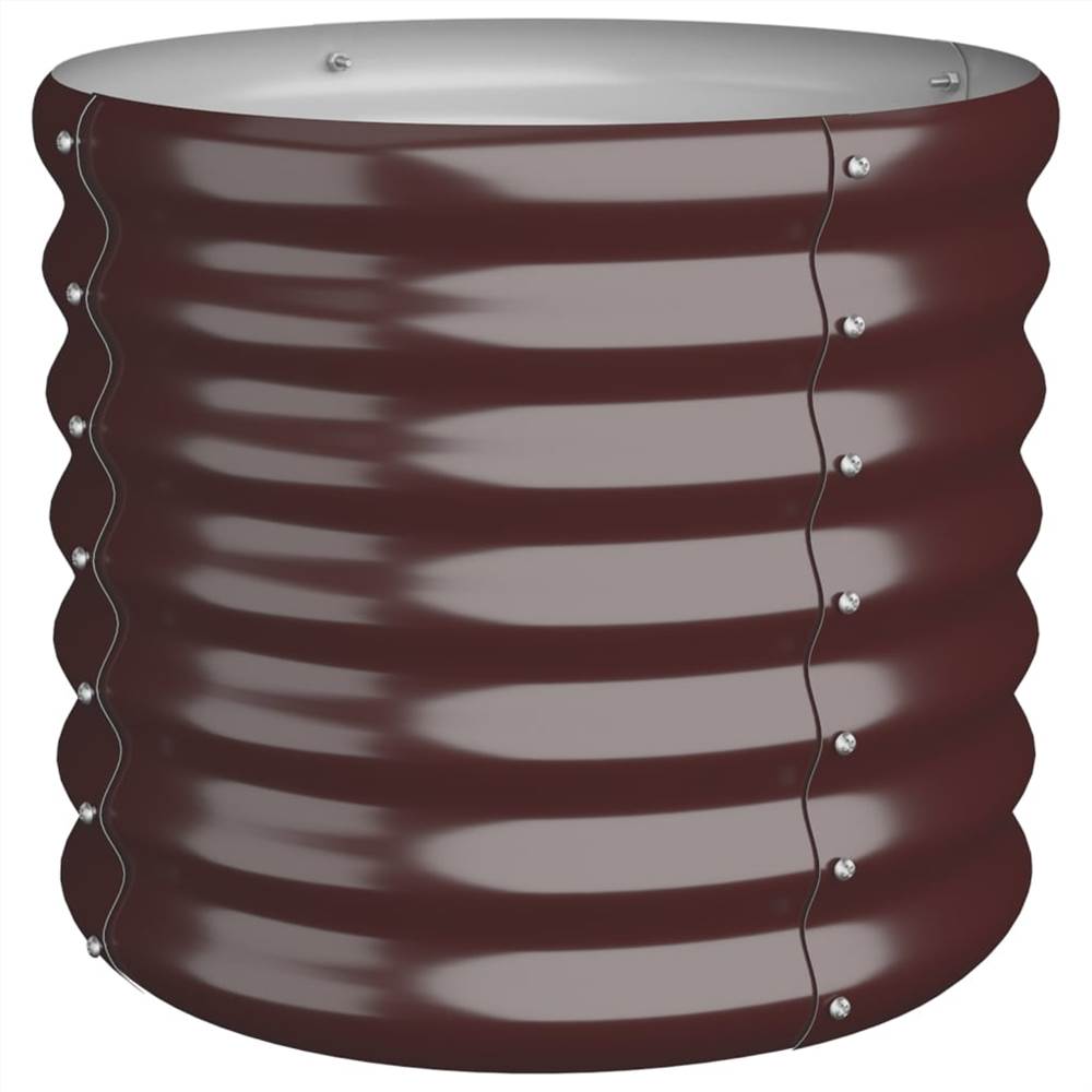Garden Planter Powder-coated Steel 40x40x36 cm Brown Garden Planter Powder-coated Steel 40x40x36 Cm Brown -Room Garden Planter Powder coated Steel 40x40x36 cm Brown 510773 1