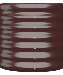 Garden Planter Powder-coated Steel 40x40x36 Cm Brown 4 Garden Planter Powder-coated Steel 40x40x36 Cm Brown -Room Garden Planter Powder coated Steel 40x40x36 cm Brown 510773 2