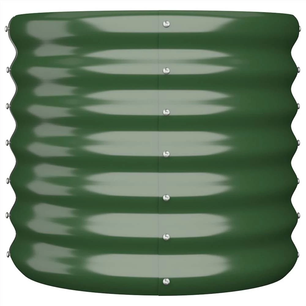 Garden Planter Powder-coated Steel 40x40x36 Cm Green - Image 3