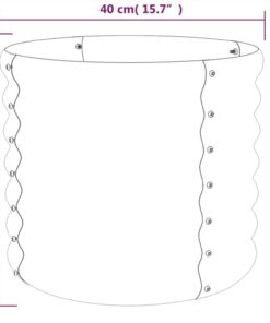 Garden Planter Powder-coated Steel 40x40x36 Cm Grey -Room Garden Planter Powder coated Steel 40x40x36 cm Grey 511888 3