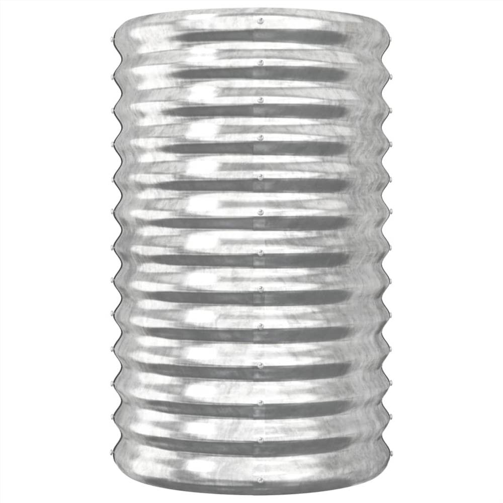 Garden Planter Powder-coated Steel 40x40x68 cm Silver Garden Planter Powder-coated Steel 40x40x68 Cm Silver -Room Garden Planter Powder coated Steel 40x40x68 cm Silver 510806 2