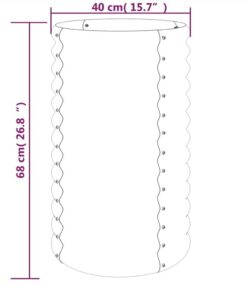 Garden Planter Powder-coated Steel 40x40x68 Cm Silver 5 Garden Planter Powder-coated Steel 40x40x68 Cm Silver -Room Garden Planter Powder coated Steel 40x40x68 cm Silver 510806 3