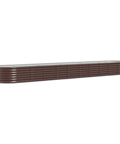 Garden Planter Powder-coated Steel 440x80x36 Cm Brown -Room Garden Planter Powder coated Steel 440x80x36 cm Brown 515055 1