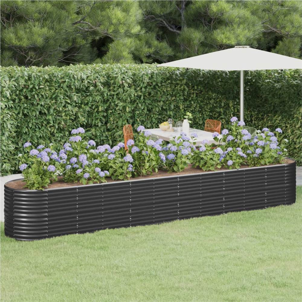 Garden Planter Powder-coated Steel 440x80x68 cm Anthracite Garden Planter Powder-coated Steel 440x80x68 Cm Anthracite -Room Garden Planter Powder coated Steel 440x80x68 cm Anthracite 513919 0