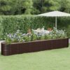 Garden Planter Powder-coated Steel 440x80x68 Cm Brown -Room Garden Planter Powder coated Steel 440x80x68 cm Brown 513917 0