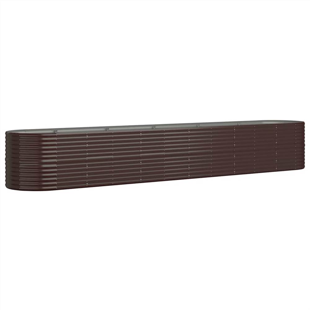 Garden Planter Powder-coated Steel 440x80x68 cm Brown Garden Planter Powder-coated Steel 440x80x68 Cm Brown -Room Garden Planter Powder coated Steel 440x80x68 cm Brown 513917 1