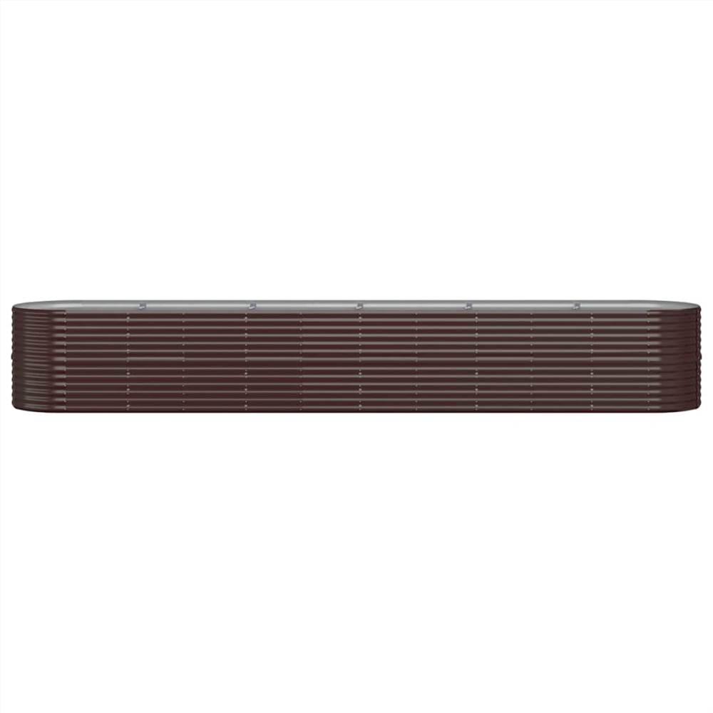 Garden Planter Powder-coated Steel 440x80x68 cm Brown Garden Planter Powder-coated Steel 440x80x68 Cm Brown -Room Garden Planter Powder coated Steel 440x80x68 cm Brown 513917 2