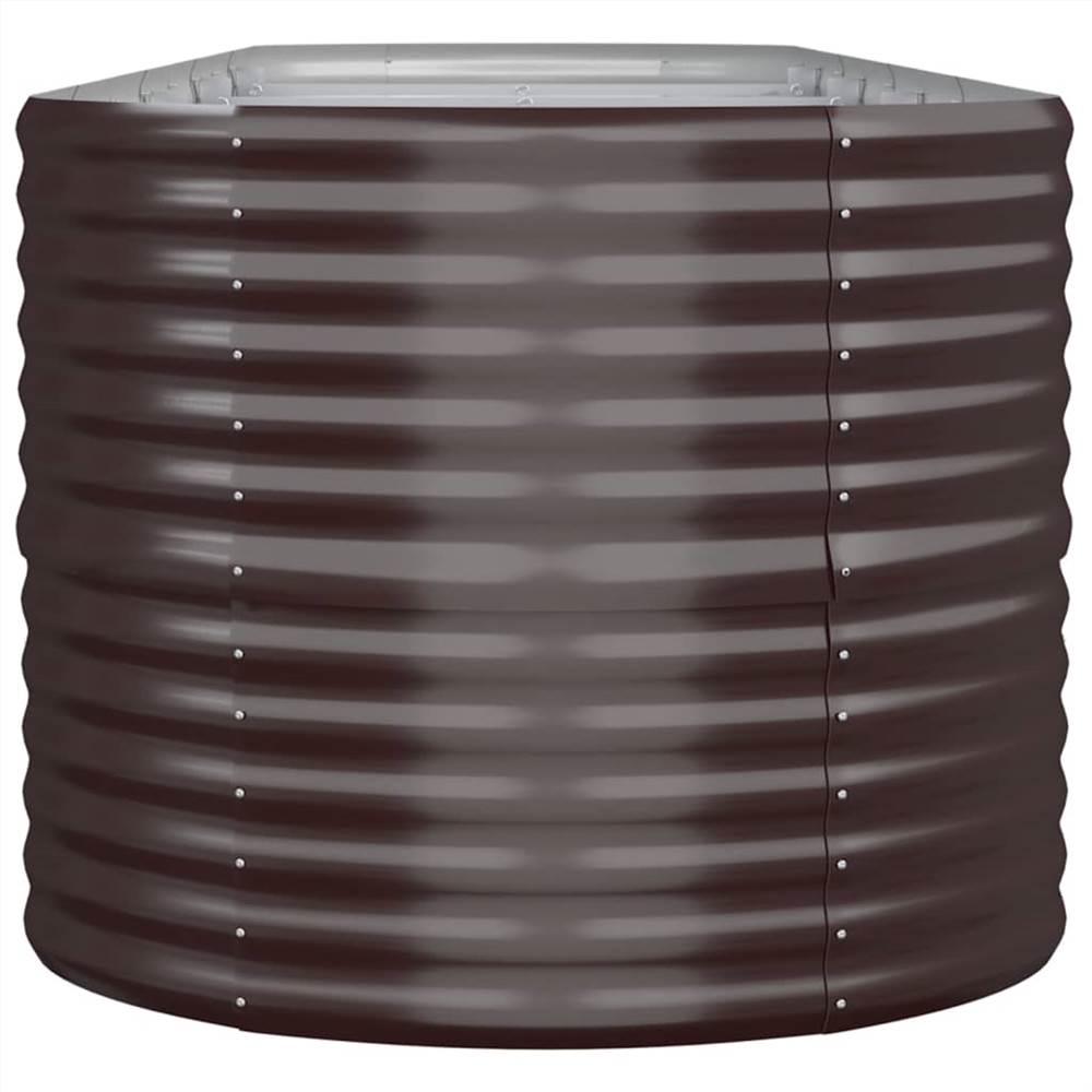 Garden Planter Powder-coated Steel 440x80x68 cm Brown Garden Planter Powder-coated Steel 440x80x68 Cm Brown -Room Garden Planter Powder coated Steel 440x80x68 cm Brown 513917 3