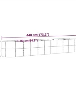 Garden Planter Powder-coated Steel 440x80x68 Cm Brown 7 Garden Planter Powder-coated Steel 440x80x68 Cm Brown -Room Garden Planter Powder coated Steel 440x80x68 cm Brown 513917 5