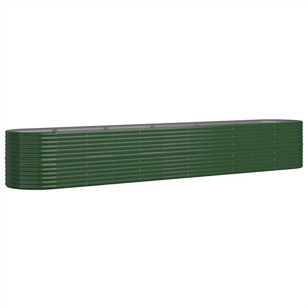 Garden Planter Powder-coated Steel 440x80x68 cm Green Garden Planter Powder-coated Steel 440x80x68 Cm Green -Room Garden Planter Powder coated Steel 440x80x68 cm Green 513861 1