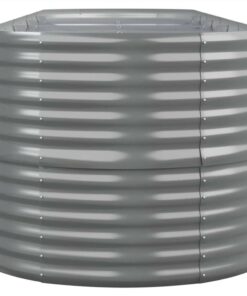 Garden Planter Powder-coated Steel 440x80x68 Cm Grey 5 Garden Planter Powder-coated Steel 440x80x68 Cm Grey -Room Garden Planter Powder coated Steel 440x80x68 cm Grey 513857 3
