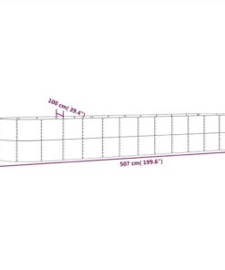 Garden Planter Powder-coated Steel 507x100x68 Cm Anthracite -Room Garden Planter Powder coated Steel 507x100x68 cm Anthracite 515786 5