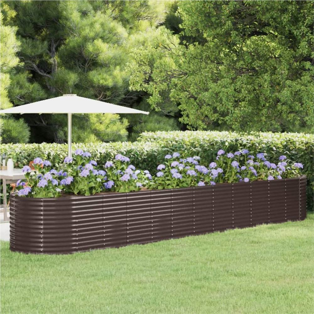 Garden Planter Powder-coated Steel 507x100x68 cm Brown Garden Planter Powder-coated Steel 507x100x68 Cm Brown -Room Garden Planter Powder coated Steel 507x100x68 cm Brown 515682 0