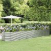 Garden Planter Powder-coated Steel 507x100x68 Cm Silver -Room Garden Planter Powder coated Steel 507x100x68 cm Silver 515706 0