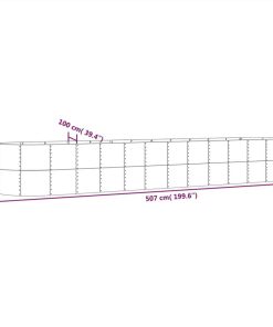 Garden Planter Powder-coated Steel 507x100x68 Cm Silver 7 Garden Planter Powder-coated Steel 507x100x68 Cm Silver -Room Garden Planter Powder coated Steel 507x100x68 cm Silver 515706 5