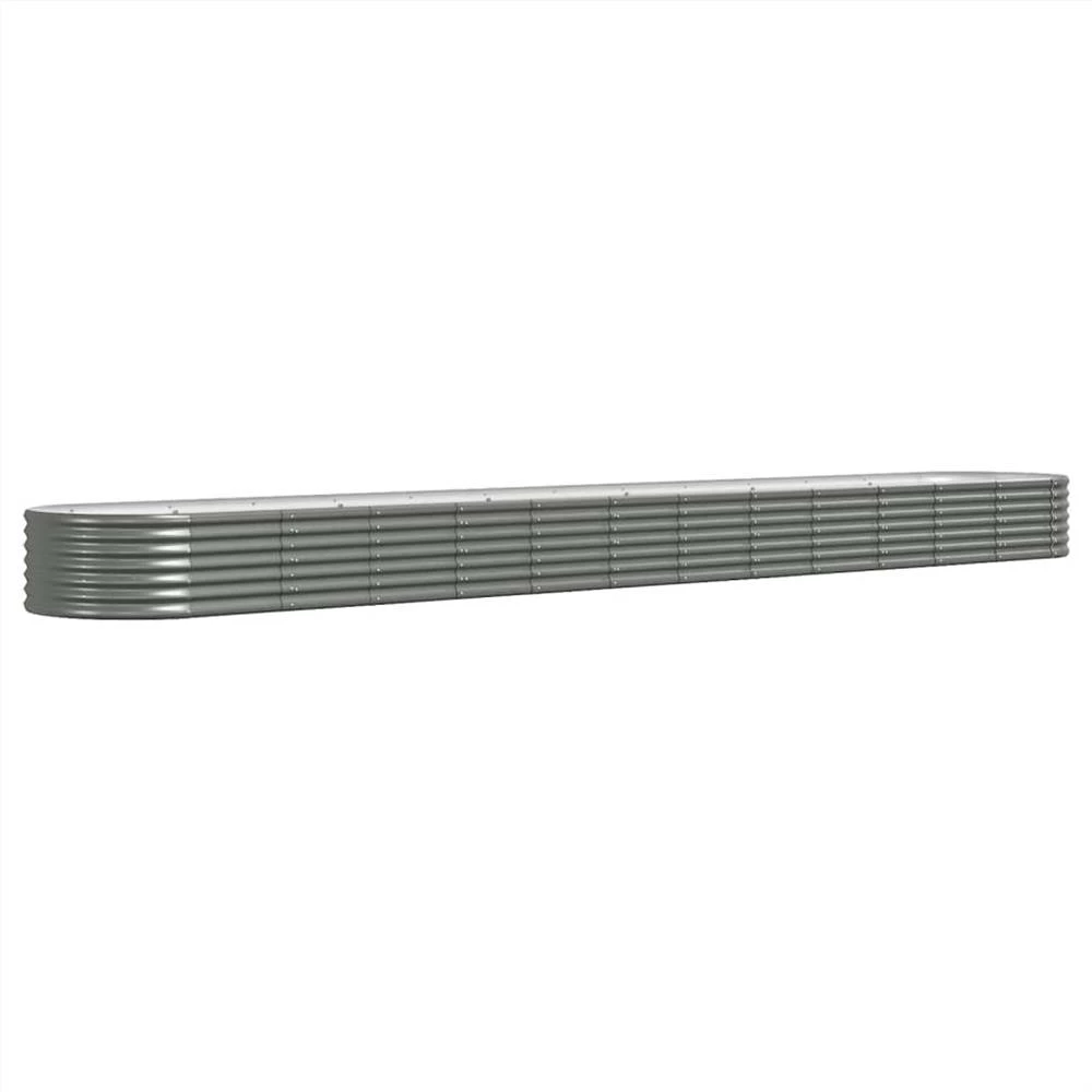 Garden Planter Powder-coated Steel 512x80x36 Cm Grey - Image 2