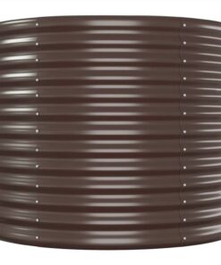 Garden Planter Powder-coated Steel 512x80x68 Cm Brown -Room Garden Planter Powder coated Steel 512x80x68 cm Brown 514687 3