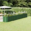 Garden Planter Powder-coated Steel 512x80x68 Cm Green