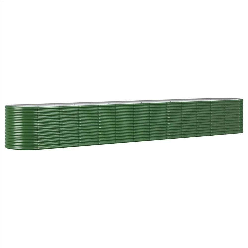 Garden Planter Powder-coated Steel 512x80x68 Cm Green - Image 2