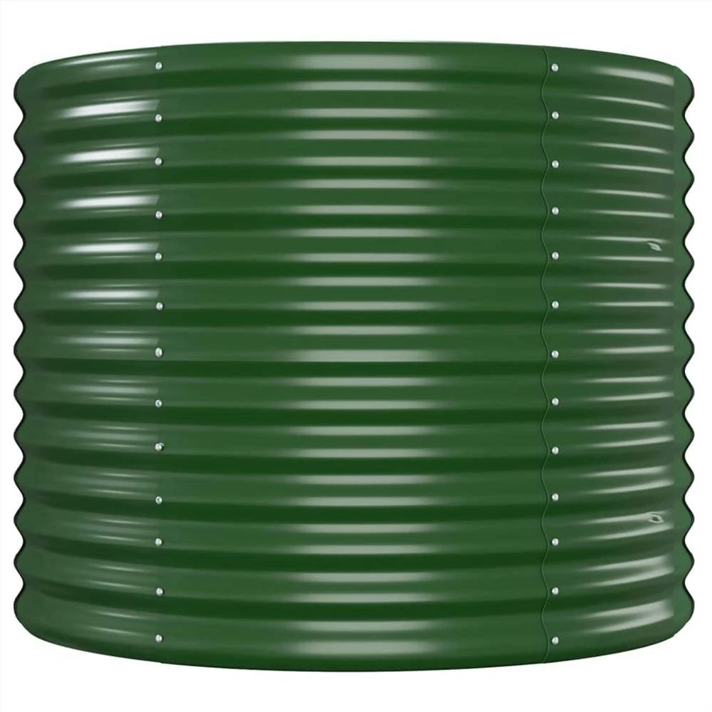 Garden Planter Powder-coated Steel 512x80x68 Cm Green - Image 4