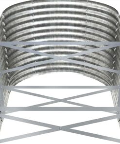 Garden Planter Powder-coated Steel 512x80x68 Cm Silver -Room Garden Planter Powder coated Steel 512x80x68 cm Silver 514993 4