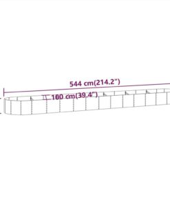Garden Planter Powder-coated Steel 544x100x36 Cm Grey 7 Garden Planter Powder-coated Steel 544x100x36 Cm Grey -Room Garden Planter Powder coated Steel 544x100x36 cm Grey 516171 5