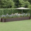 Garden Planter Powder-coated Steel 584x140x68 Cm Brown -Room Garden Planter Powder coated Steel 584x140x68 cm Brown 510769 0