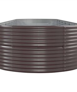 Garden Planter Powder-coated Steel 584x140x68 Cm Brown 5 Garden Planter Powder-coated Steel 584x140x68 Cm Brown -Room Garden Planter Powder coated Steel 584x140x68 cm Brown 510769 3