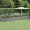 Garden Planter Powder-coated Steel 584x140x68 Cm Grey -Room Garden Planter Powder coated Steel 584x140x68 cm Grey 510778 0