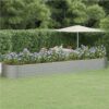 Garden Planter Powder-coated Steel 584x140x68 Cm Silver 1 Garden Planter Powder-coated Steel 584x140x68 Cm Silver -Room Garden Planter Powder coated Steel 584x140x68 cm Silver 510782 0