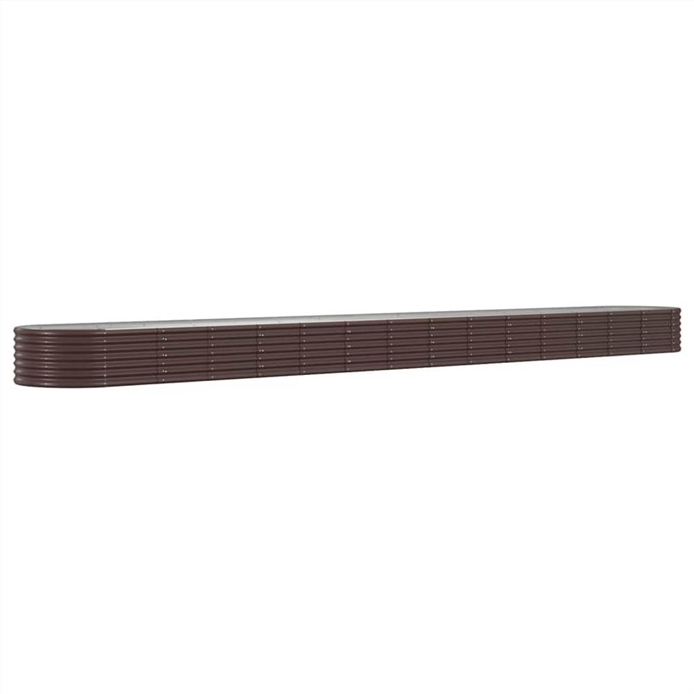 Garden Planter Powder-coated Steel 620x80x36 cm Brown Garden Planter Powder-coated Steel 620x80x36 Cm Brown -Room Garden Planter Powder coated Steel 620x80x36 cm Brown 514720 1