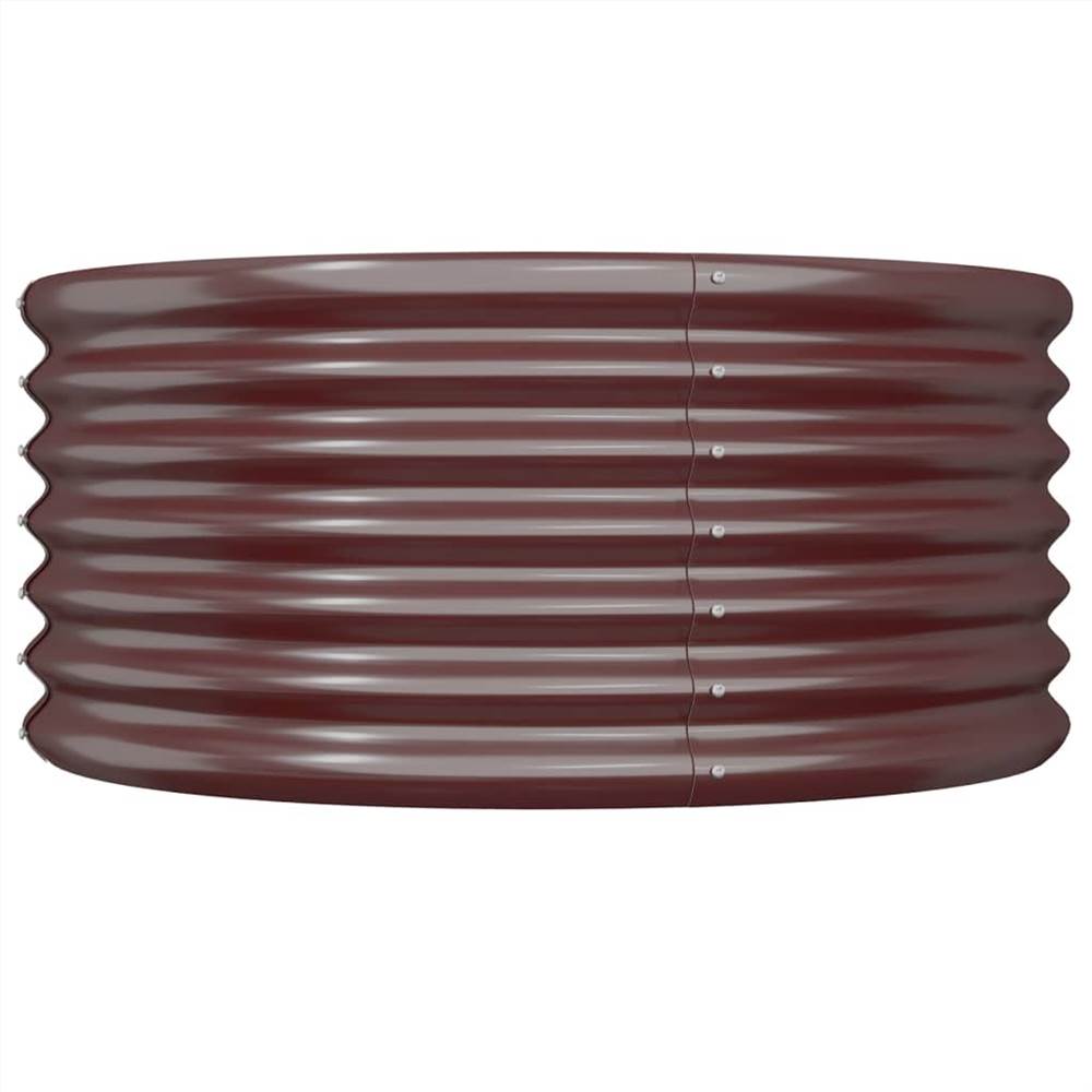 Garden Planter Powder-coated Steel 80x80x36 cm Brown Garden Planter Powder-coated Steel 80x80x36 Cm Brown -Room Garden Planter Powder coated Steel 80x80x36 cm Brown 510763 2