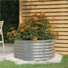 Garden Planter Powder-coated Steel 80x80x36 Cm Silver -Room Garden Planter Powder coated Steel 80x80x36 cm Silver 510772 0