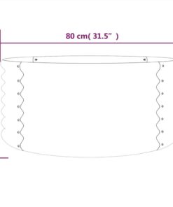 Garden Planter Powder-coated Steel 80x80x36 Cm Silver -Room Garden Planter Powder coated Steel 80x80x36 cm Silver 510772 3
