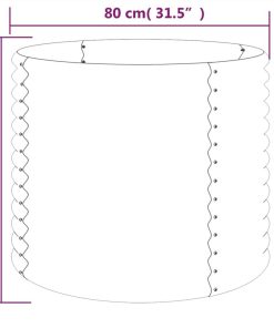 Garden Planter Powder-coated Steel 80x80x68 Cm Anthracite -Room Garden Planter Powder coated Steel 80x80x68 cm Anthracite 511889 3