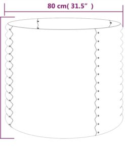 Garden Planter Powder-coated Steel 80x80x68 Cm Green 5 Garden Planter Powder-coated Steel 80x80x68 Cm Green -Room Garden Planter Powder coated Steel 80x80x68 cm Green 510766 3