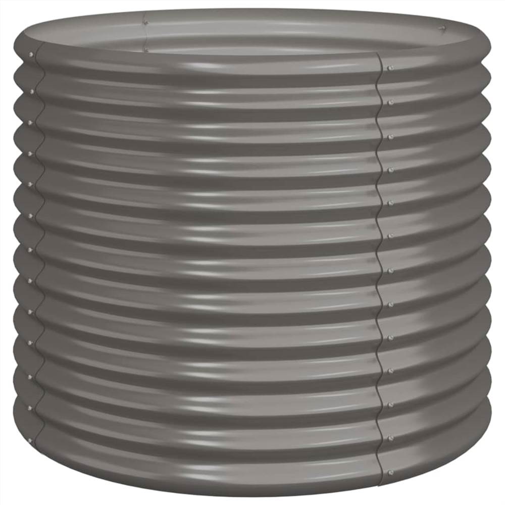 Garden Planter Powder-coated Steel 80x80x68 cm Grey Garden Planter Powder-coated Steel 80x80x68 Cm Grey -Room Garden Planter Powder coated Steel 80x80x68 cm Grey 510774 1