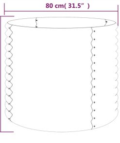 Garden Planter Powder-coated Steel 80x80x68 Cm Grey 5 Garden Planter Powder-coated Steel 80x80x68 Cm Grey -Room Garden Planter Powder coated Steel 80x80x68 cm Grey 510774 3